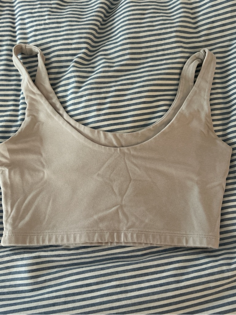 Brandy Melville Beige/Taupe Crop Tank Top